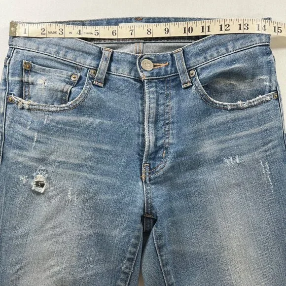 Moussy Vintage Velma Skinny Jeans Distressed in Blue Size 26
